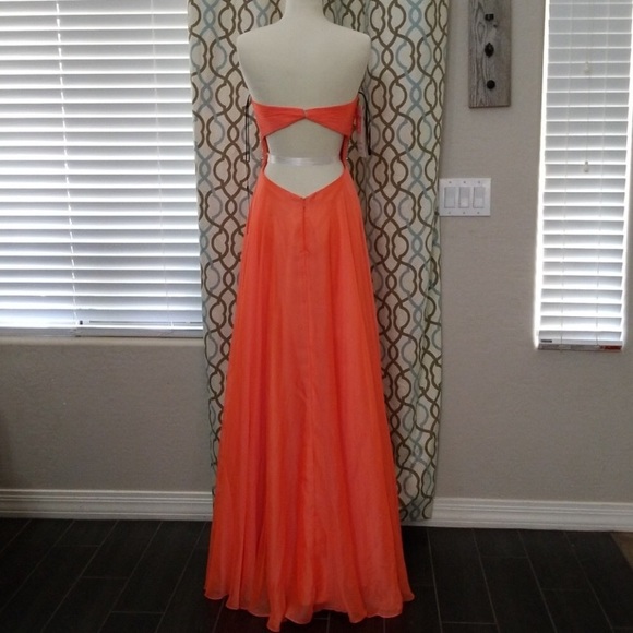 Alyce Paris Tangerine Prom Dress - 35590 - Size 2 - Picture 3 of 8